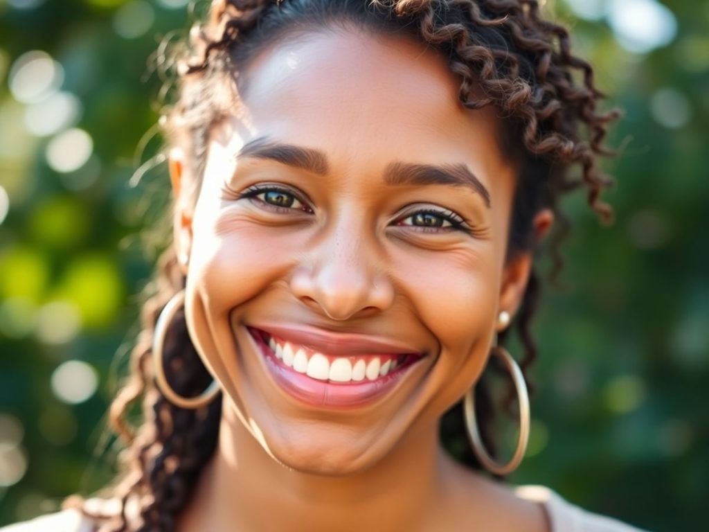 Femeie zâmbind, natură, stil de viață sănătos, prevenție